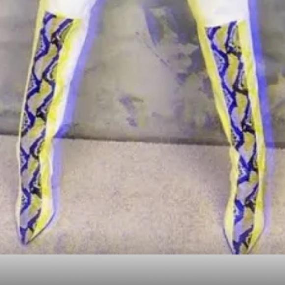 Good American White Leather Snakeskin OTK Boots. Size 6. Perfect. - Picture 9 of 9